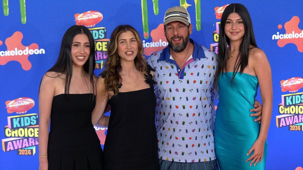 Adam Sandler and His Family 2024 Kids' Choice Awards Orange Carpet