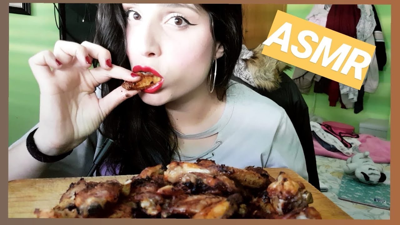 ASMR Eating chicken with spices toast bbq / ASMR Comiendo pollo asado tostado con especias bbq