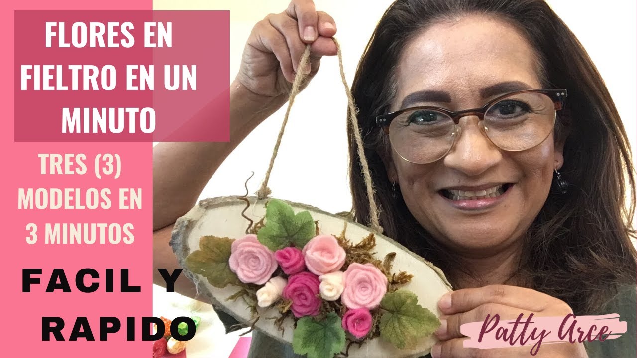 Como hacer flores en fieltro fácil y rápido!!