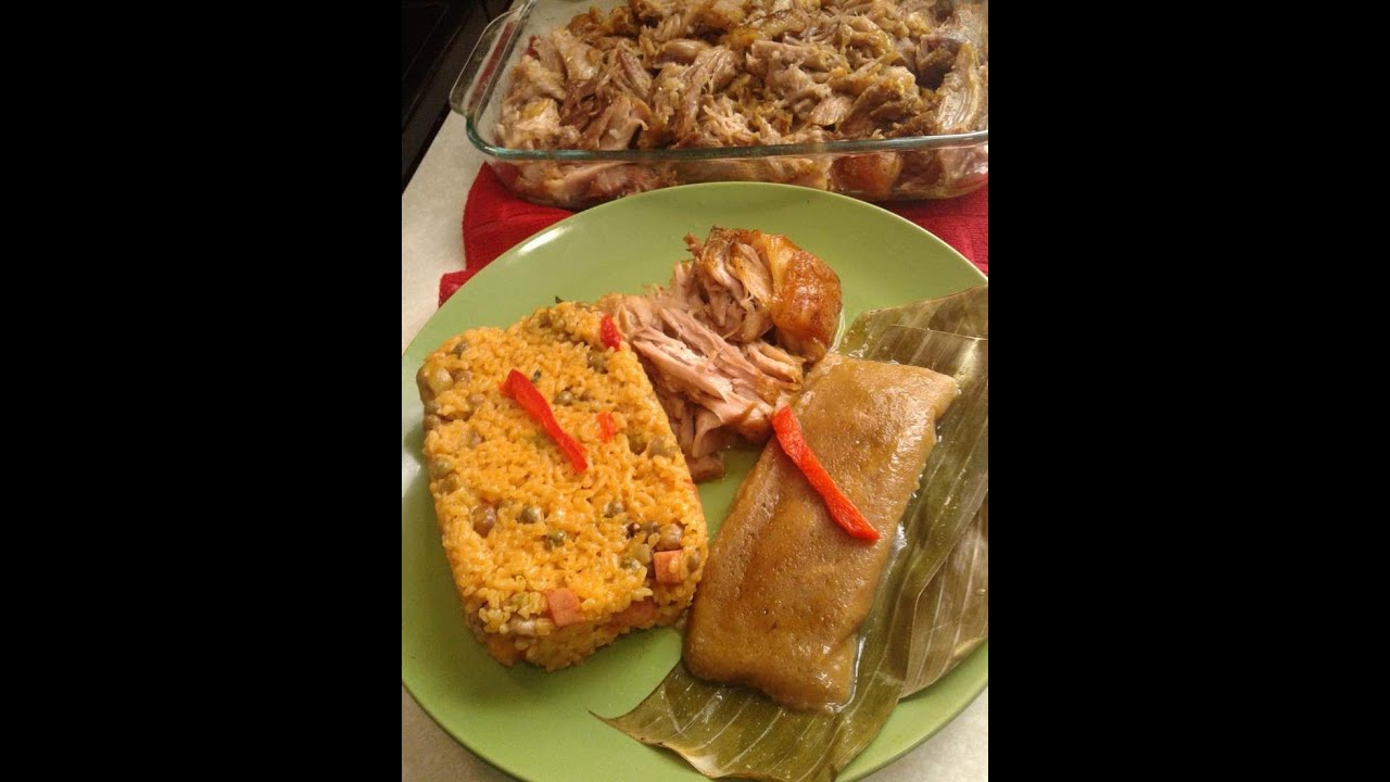 PERNIL AL HORNO Y ARROZ CON GANDULES 🇵🇷🎄