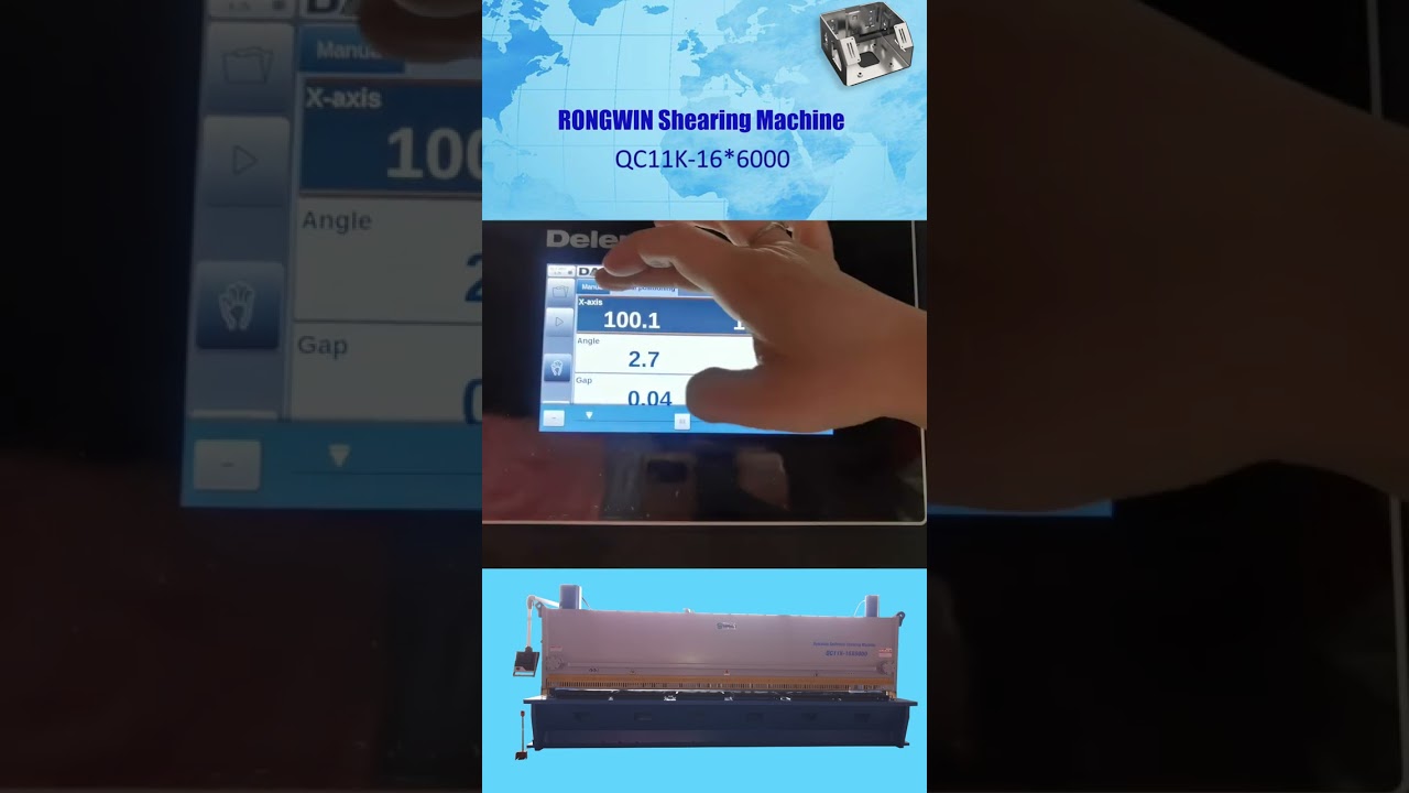 RONGWIN QC11K Hydraulic Shearing Machine DAC360T CNC Controller Operation interface introduction