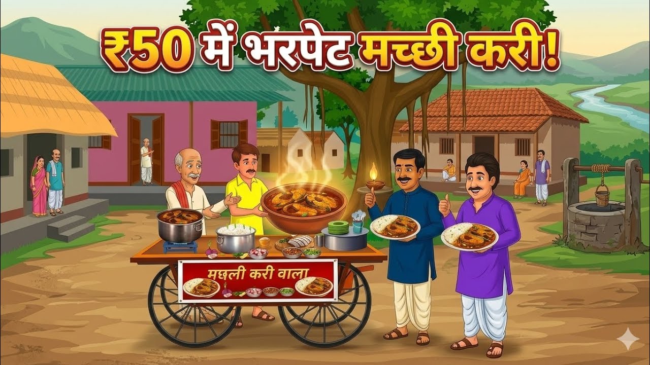 50 ₹  मे भर पेट मच्छि करी  | 50 me bharpet machchhi kari |  moral story |hindi story