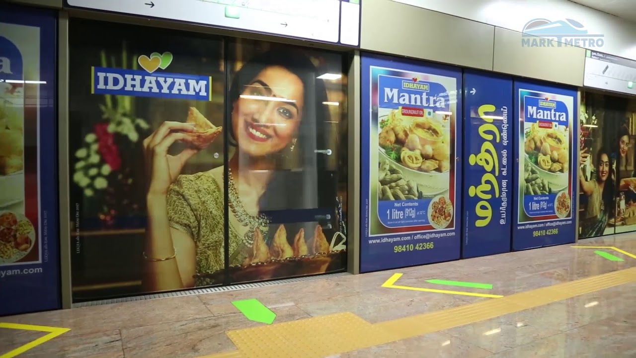 Idhayam Mantra oil branding in Kilpauk Metro Station (CMRL)