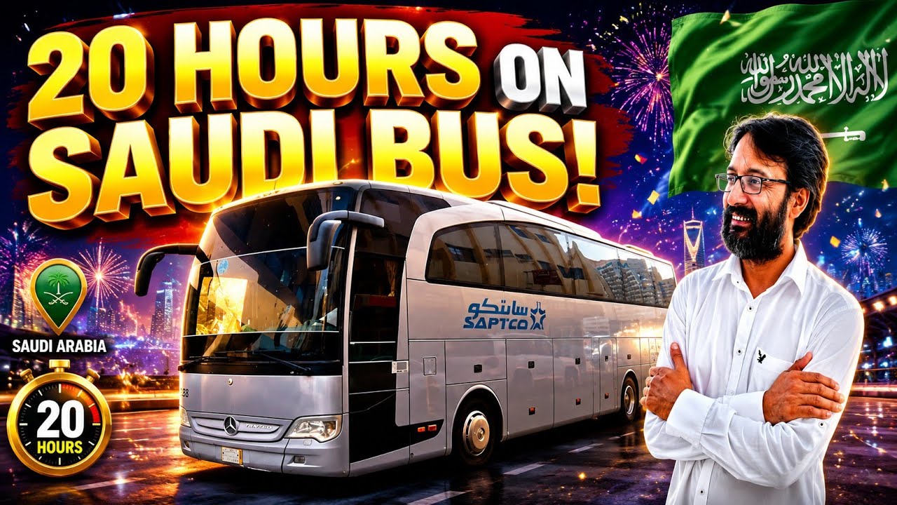 20-Hour Epic Bus Journey from Jeddah to Dammam 🇸🇦 | Saudi Arabia’s BEST Bus Service? SAPTCO Review!