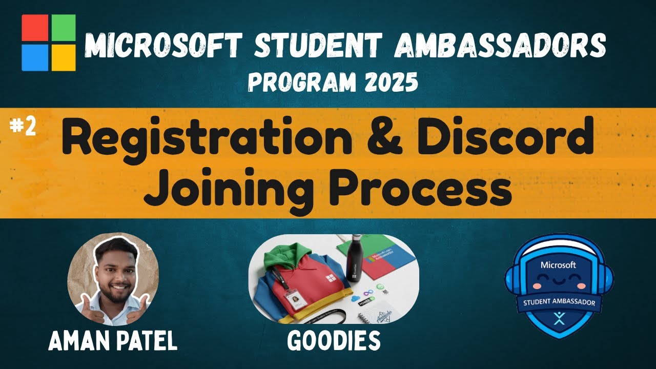 Registration Process | Microsoft Student Ambassador  | Step by Step Process | By Aman Patel MSA 2025