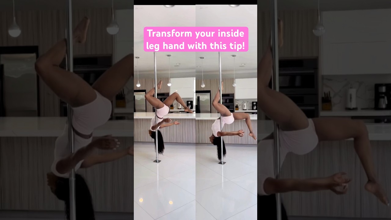 Tip for your INSIDE LEG HANG ✨ #polefitness #fit2flaunt #poledance #poledancer
