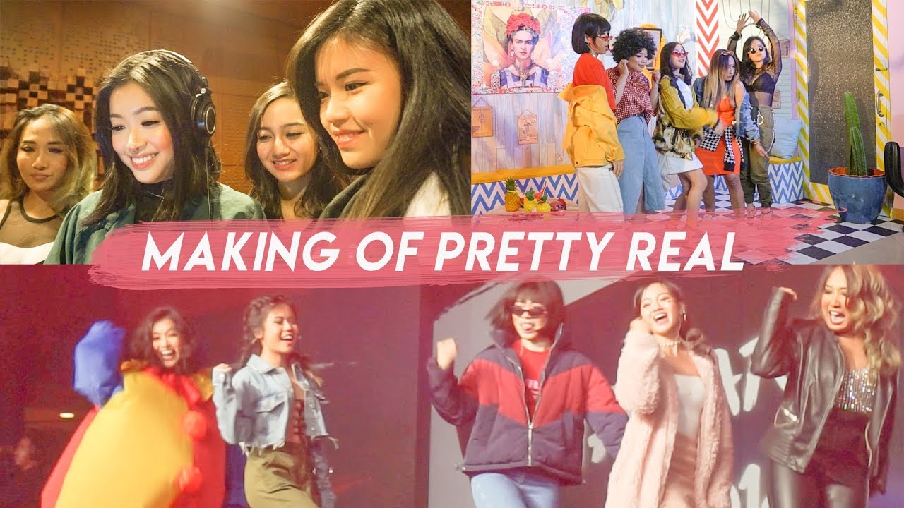 BEHIND THE SCENES OF PRETTY REAL | Recording, Music Video, Practice (Indo)