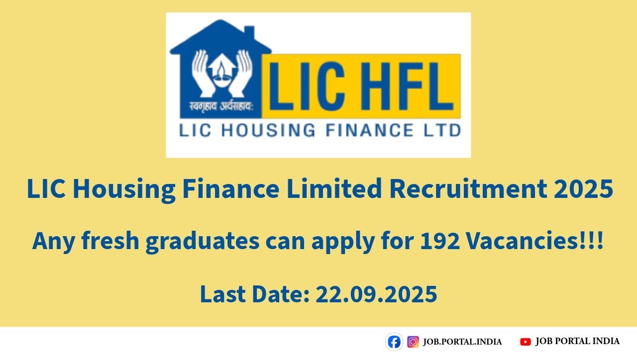 LIC HFL Recruitment 2025 | 192 Posts