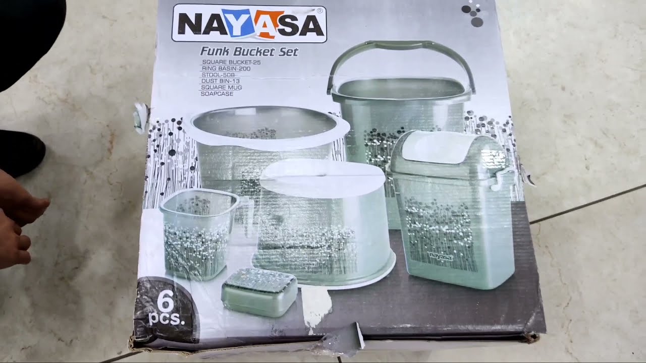 Nayasa Funk Bucket Set Unboxing  Bathroom Set