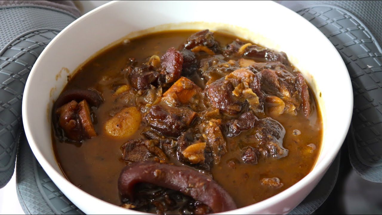 How To Make Stewed Cow Foot with Homemade Butter Beans