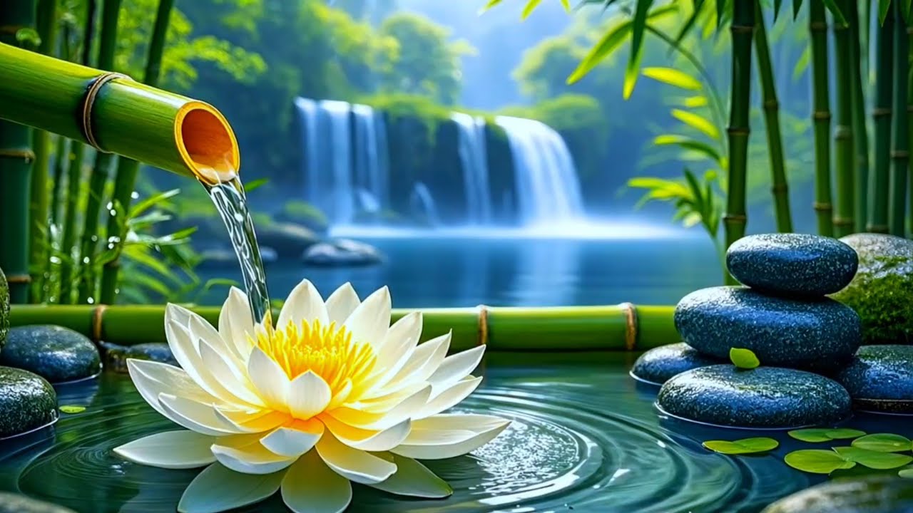 Calm Piano Music with Flowing Water 🌿 Deep Sleep & Peaceful Relaxation