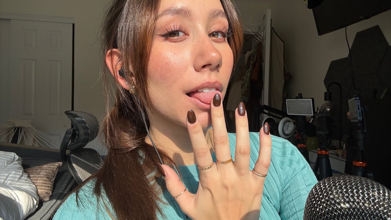 ASMR | Mouth Sounds, Spit Painting, and Hand Movements