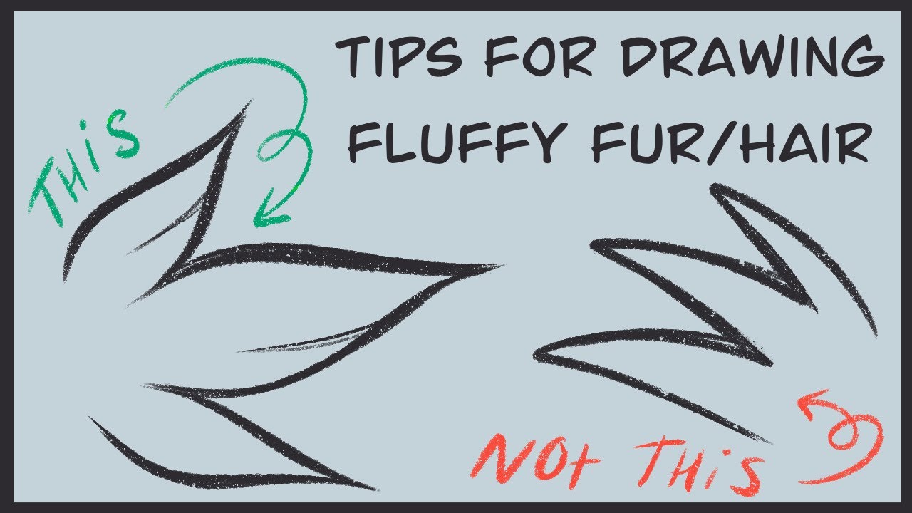 Tips for Drawing Fluffy Fur/Hair ✍️ #furryart #beginnerartist #tipsforbeginners