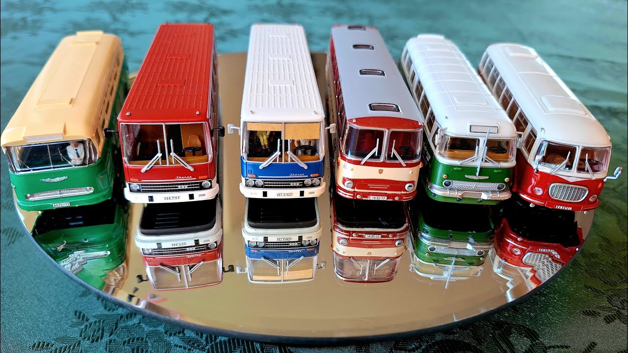 Parade meiner DDR Omnibusse,  Ikarus, Fleischer...H0 Modelle und Bildnachweise der Originalfahrzeuge