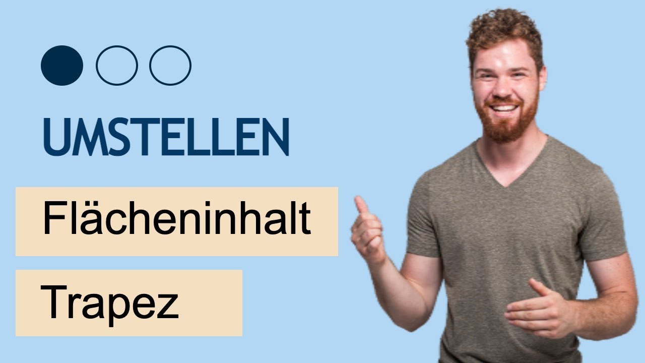 Trapez. Flächeninhalt. Formel nach a umstellen. Geometrie. Mathe lernen mit MathePeter.