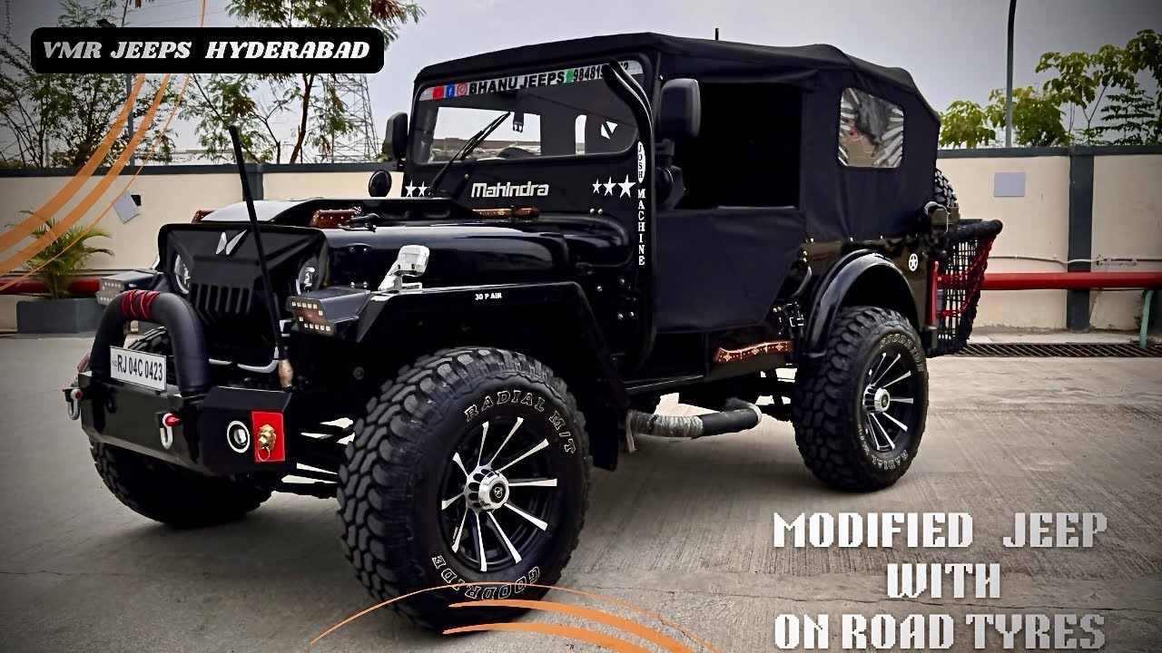 MODIFIED JEEP WITH AC & OFF ROAD TYRES IN HYDERABAD || SALES || RENTALS || 9700411159, 9848159012
