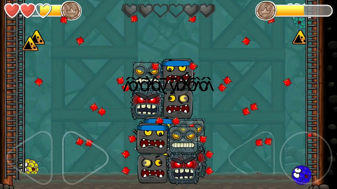 Colorful Blueberry Ball Fights with Combo Bosss in Red Ball 4.
