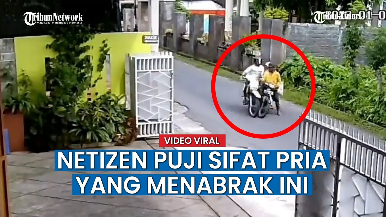 Jatuh Hingga Senggol Orangtua, Pengendara Motor Ini Langsung Sungkem