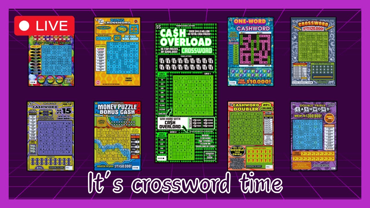 MEGA WINS! Scratching crossword lottery tickets from multiple states during my livestream