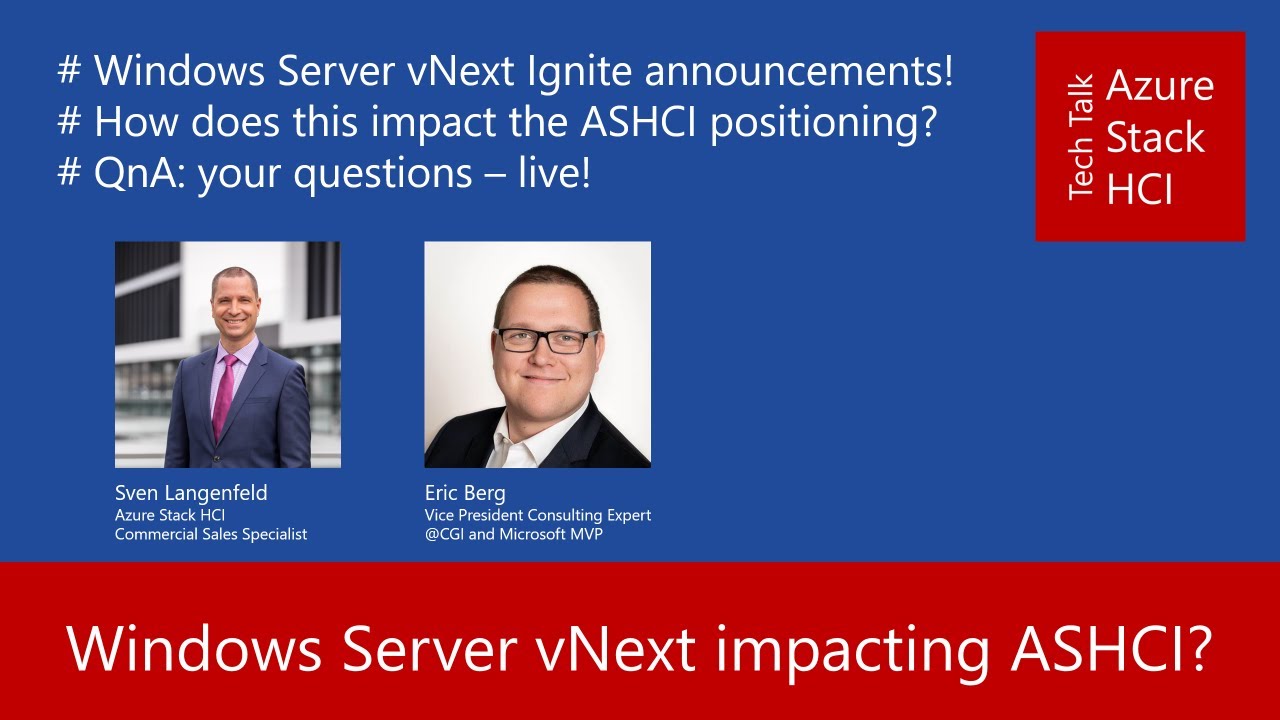Windows Server vNext impacting ASHCI?