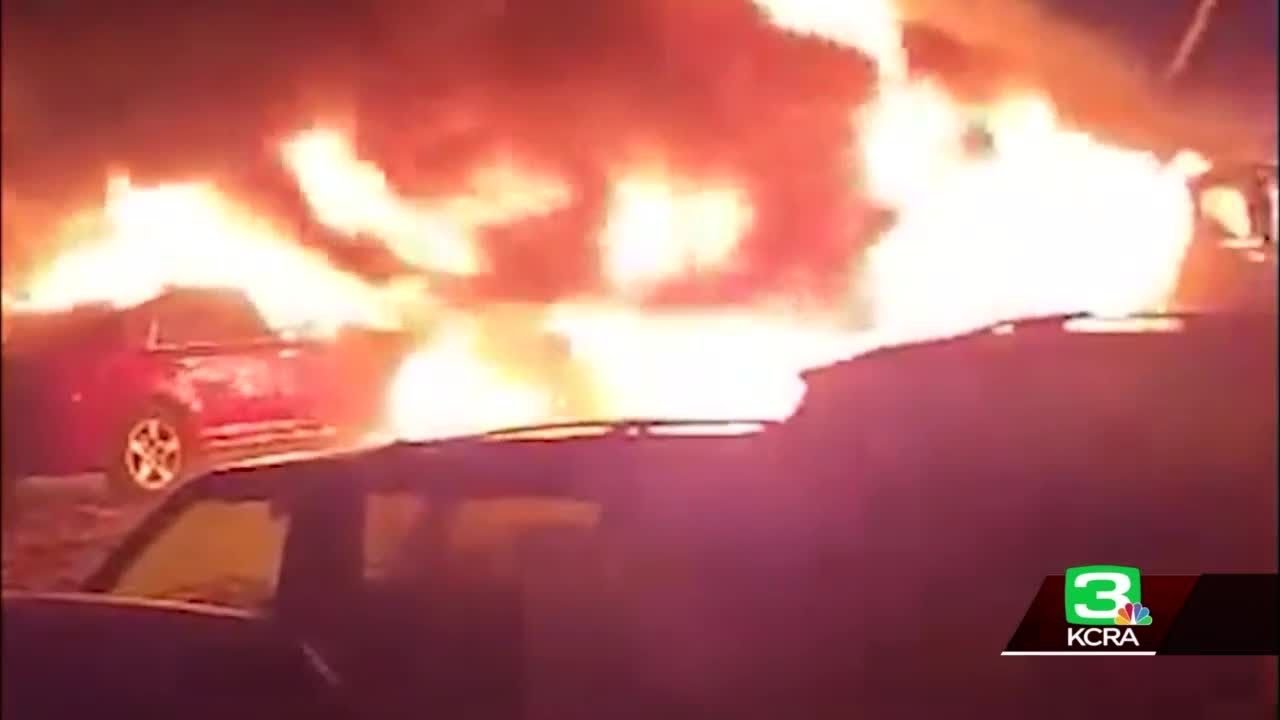 Crews respond to several car fires in Sacramento County