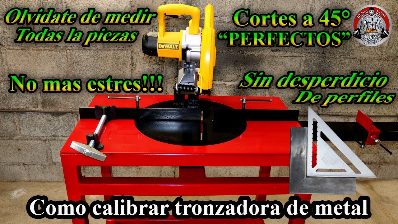 Como calibrar tronzadora de metal a corte 45°  “ CORTES PERFECTOS “