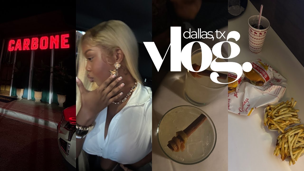 dallas texas vlog: missed my flight, carbone reservations, in & out & i got a impulsive neck tattoo?