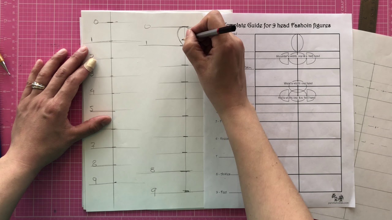 Fashion Illustration Lesson - 9 Head Fashion Figure - Part 1