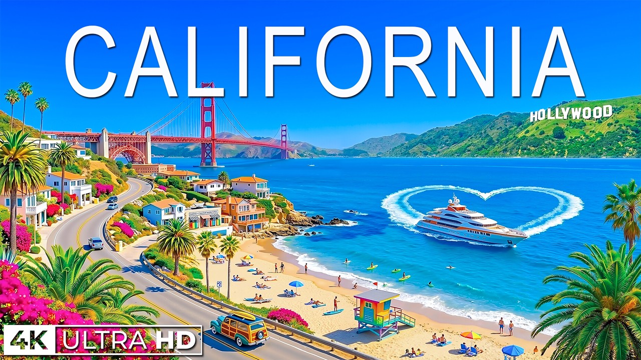 California 🇺🇸 4K Drone Footage | Golden Gate, Scenic Coast & Vibrant City Views
