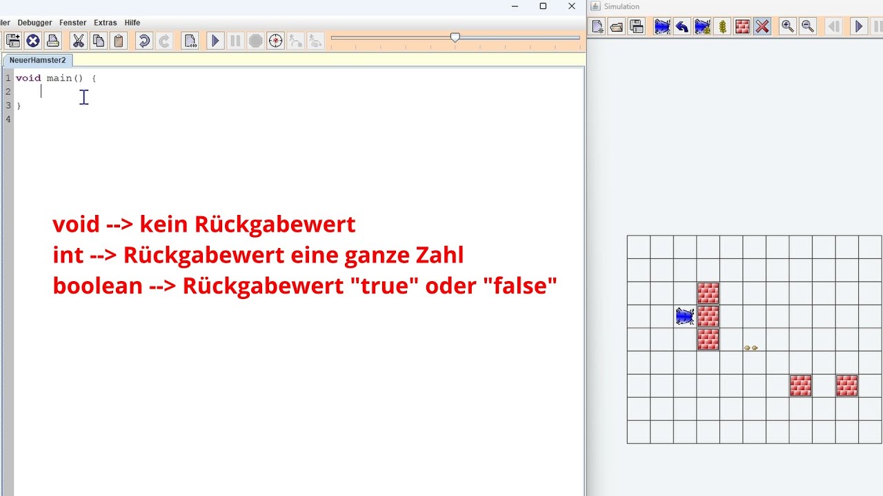 Java Hamstersimulator Grundlagen Tutorial 1 - Übersicht Programmoberfläche