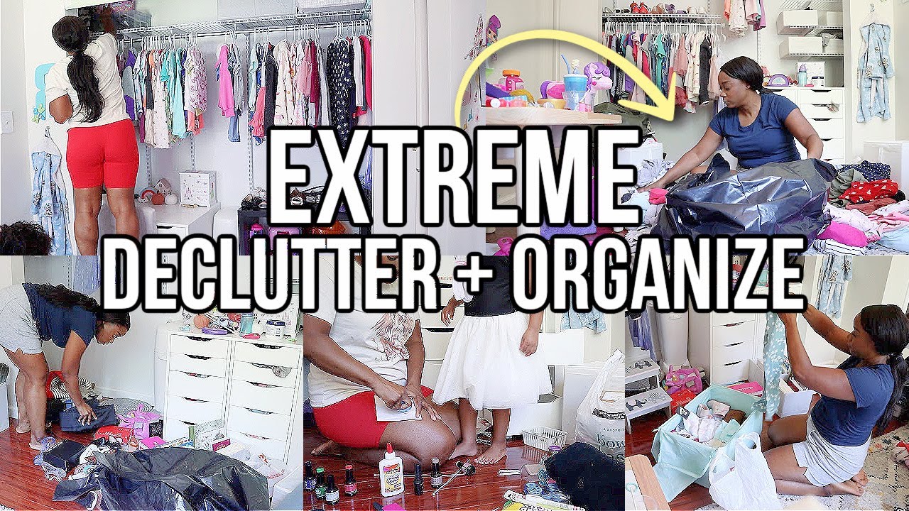 SATISFYING DECLUTTER ORGANIZE & CLEAN WITH ME | EXTREME BEDROOM SPEED CLEANING MOTIVATION/Nia Nicole