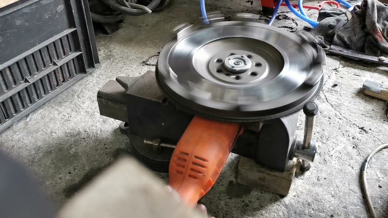 DIY how to re-surface mitsubishi lancer evo 2 flywheel
