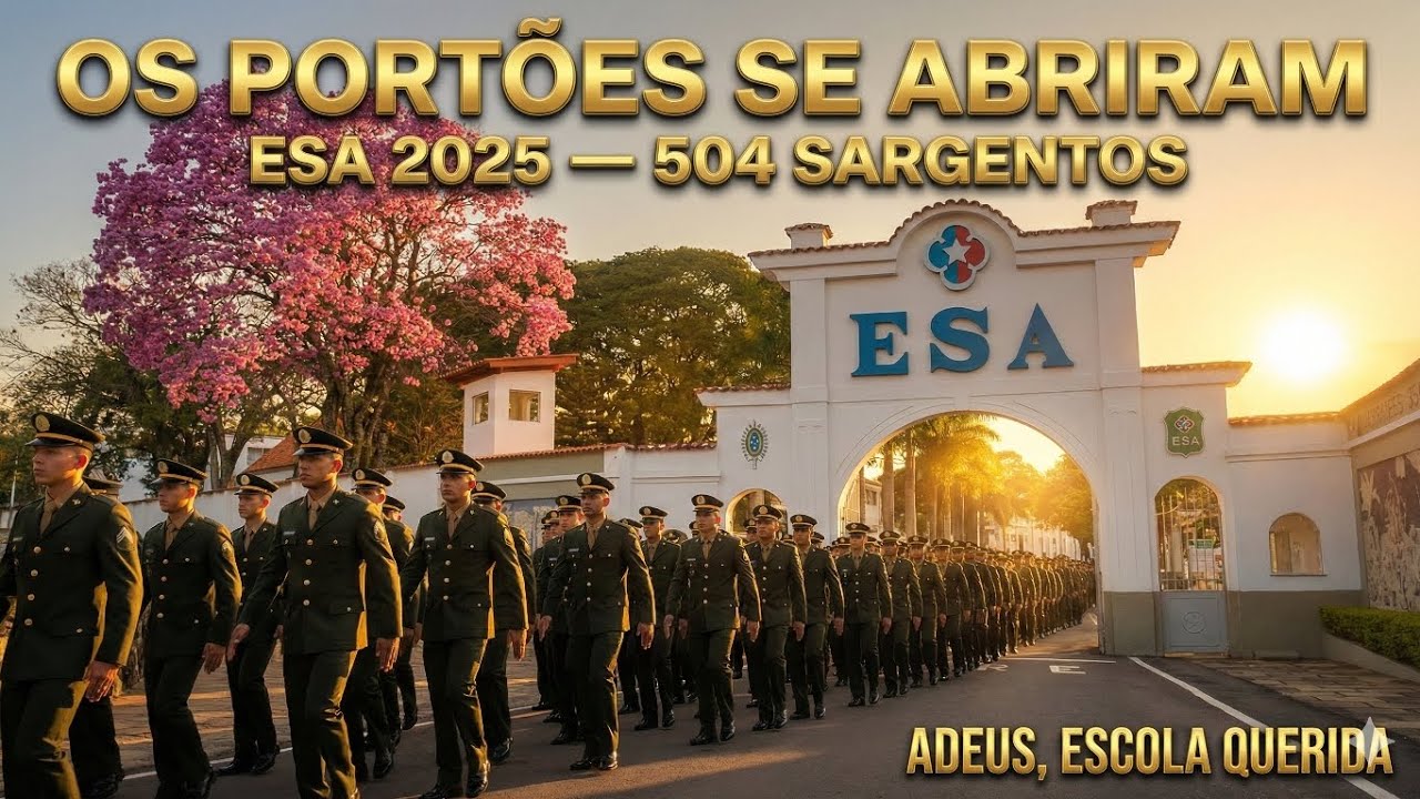504 Sargentos formados na ESA 2025 deixam os portões pela primeira vez como líderes.