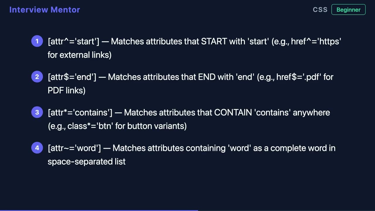 CSS Attribute Selectors Explained in 90 Seconds