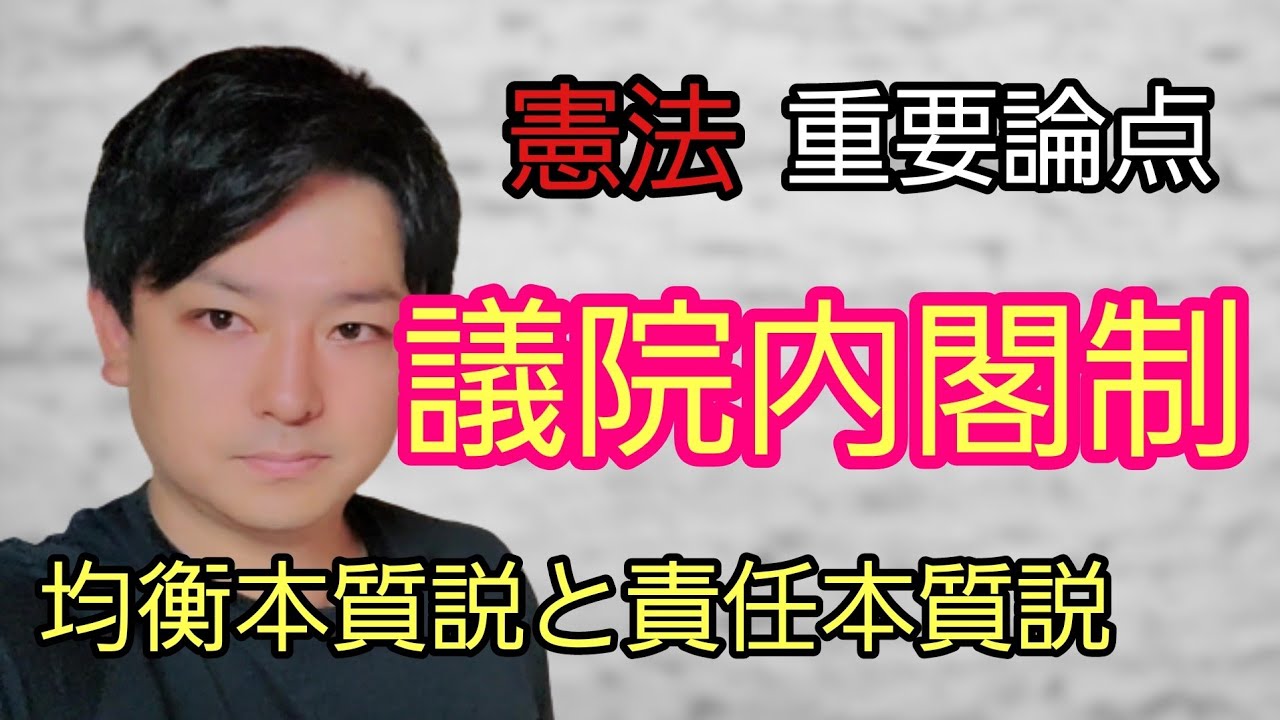 【憲法論点】#議院内閣制「均衡本質説と責任本質説」　#行政書士試験 　#公務員試験 　#司法書士試験 　#公務員試験