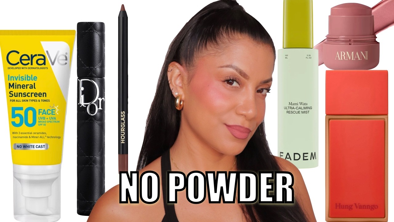Testing NEW Makeup With NO POWDER Did It Last? (Armani, Hung Vanngo, CeraVe)