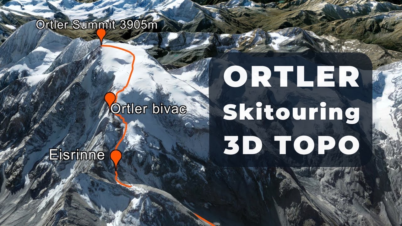 Ortler 3905m Skitouring 3D TOPO