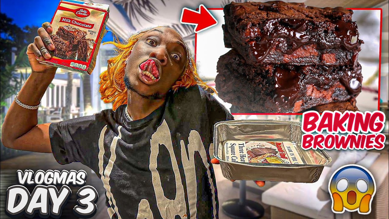 baking brownies with tabina | Vlogmas day 3