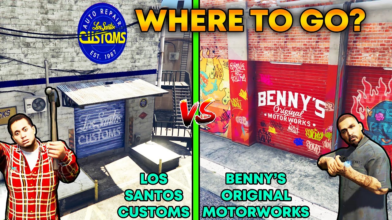 GTA 5 : LOS SANTOS CUSTOMS VS BENNY'S ORIGINAL MOTORWORKS (WHERE TO GO?)