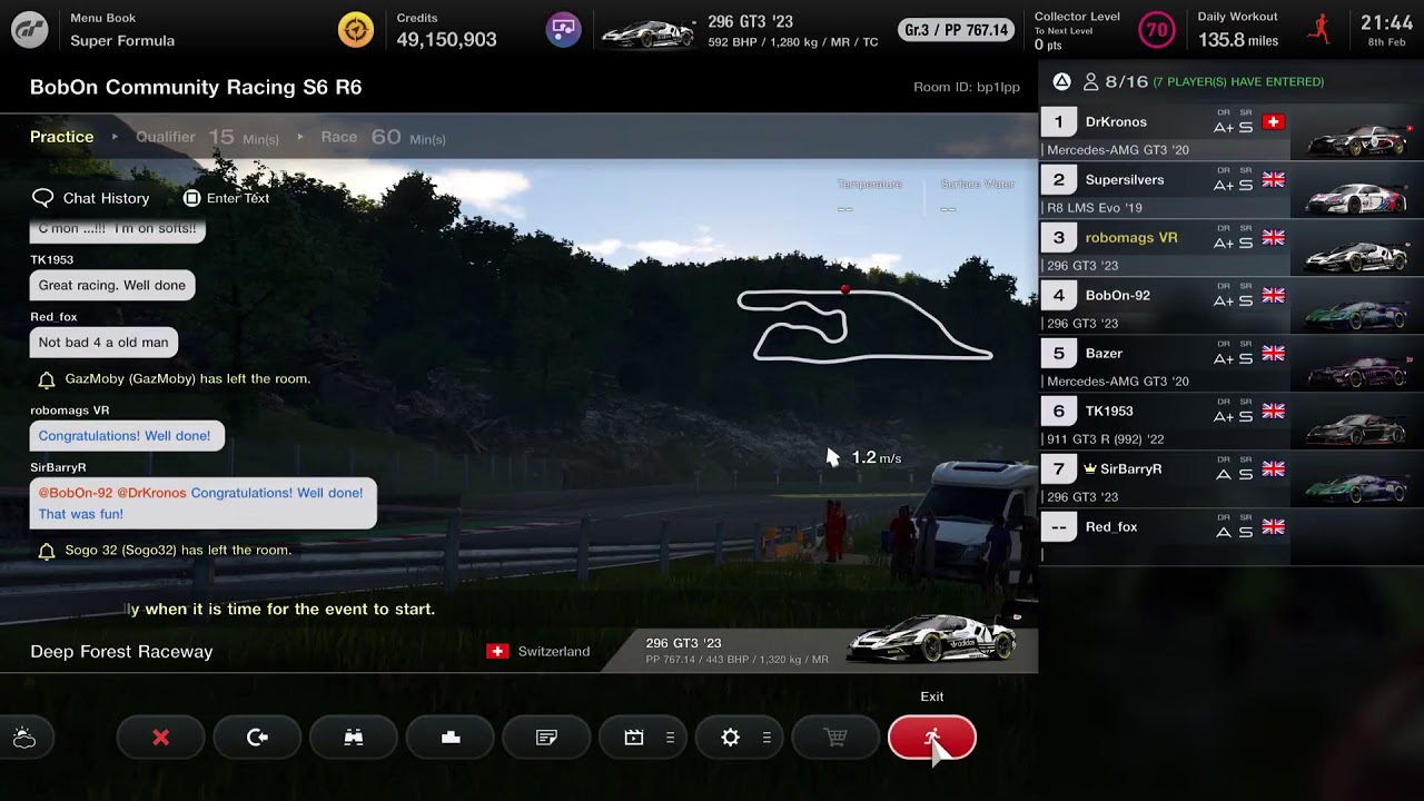 BobOn Community Racing Endurance Season 6 Round 6 GT7 VR