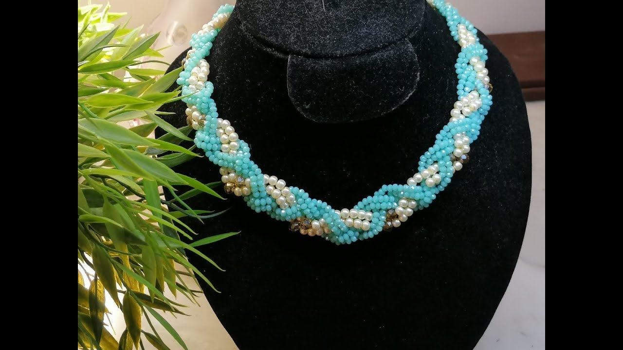 تعليم الاكسسورات souna bijoux خطوات عمل عقد الضفيره ولا اروع