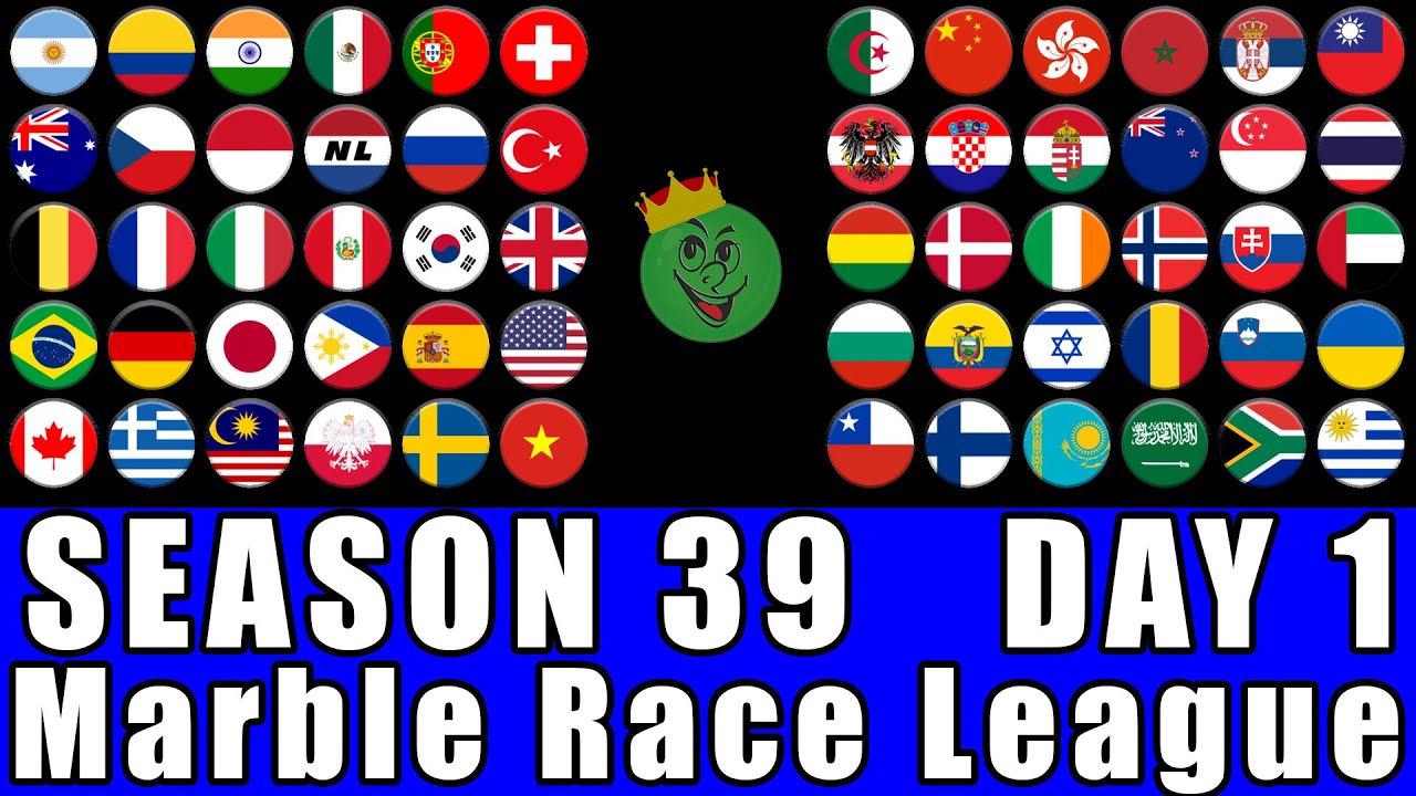 Marble Race League Season 39 Day 1 Marble Race in Algodoo / Marble Race King