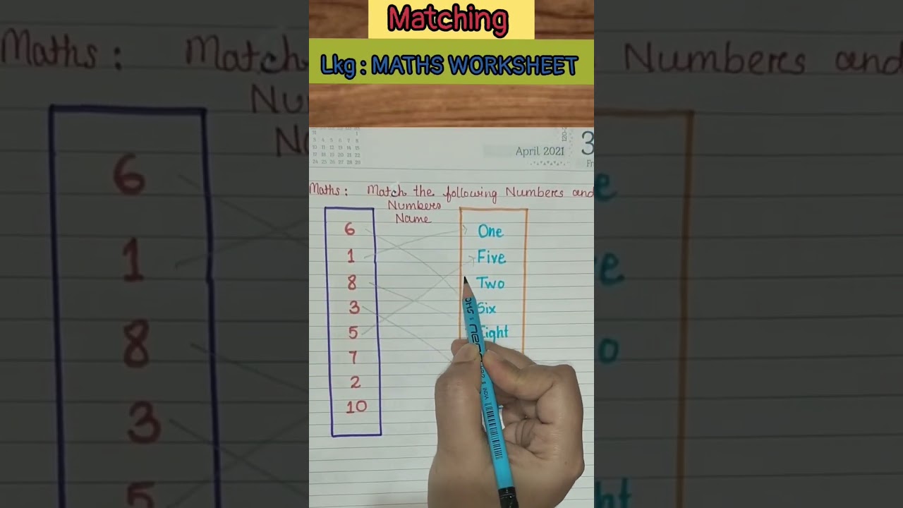 Matching 1 to 10| Matching Numbers with Numbers Name #sblittlewings