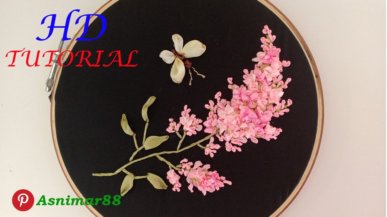 Ribbon Embroidery - Maiden's Blush Lilac Flowers
