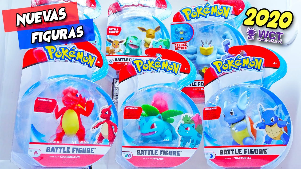 ¡FIGURAS POKÉMON MACHAMP, CHARMELEON, IVYSAUR y WARTORTLE S4 | Wicked Cool Toys | Mr.Trapero