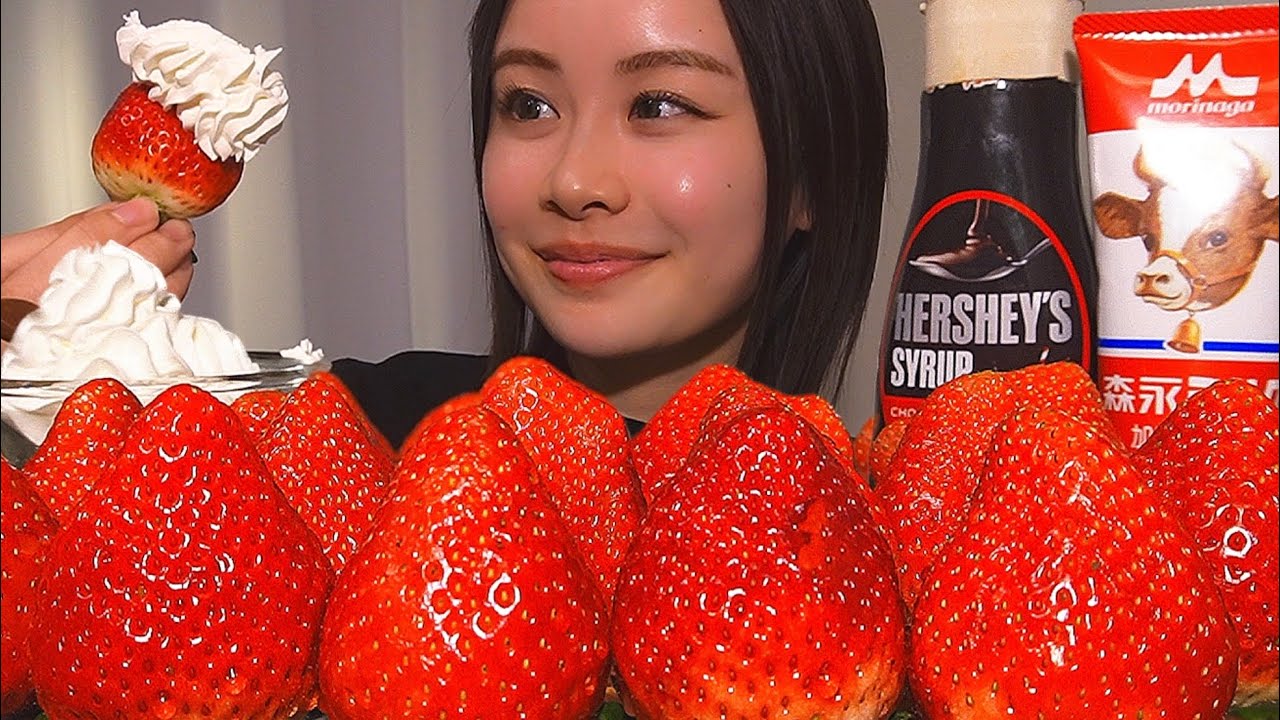 【ASMR】いちご食べ放題 [咀嚼音/EatingSounds/Mukbang/먹방]