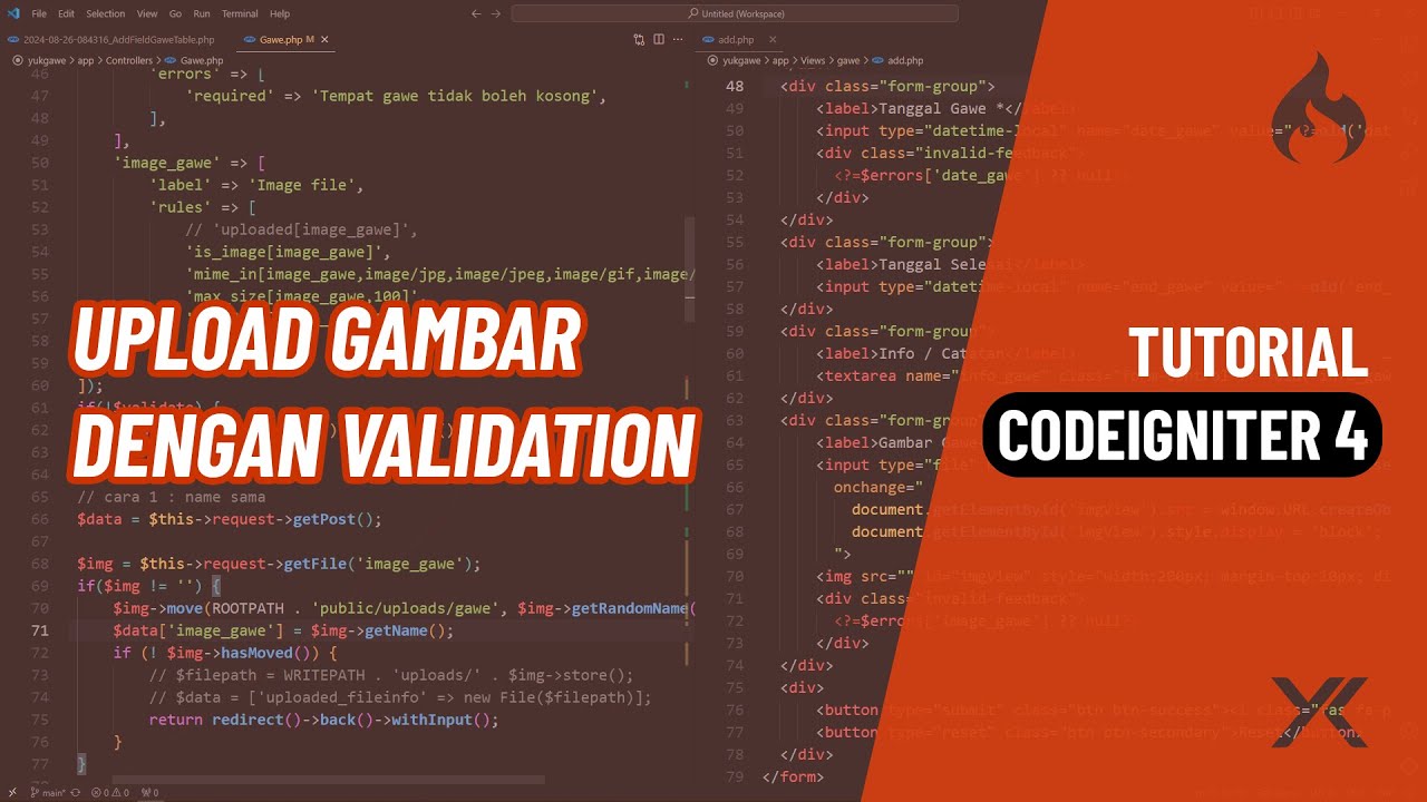 Upload Gambar / File dengan Validation di CI4 [41]