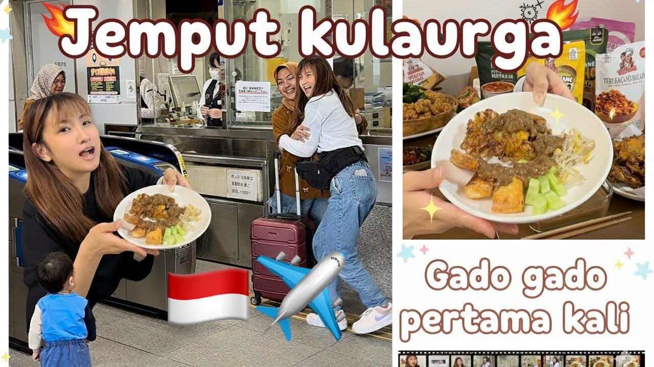Jemput keluar dari Indonesia 💕 Terharu pertama kali dibuatin gado gado 🥹