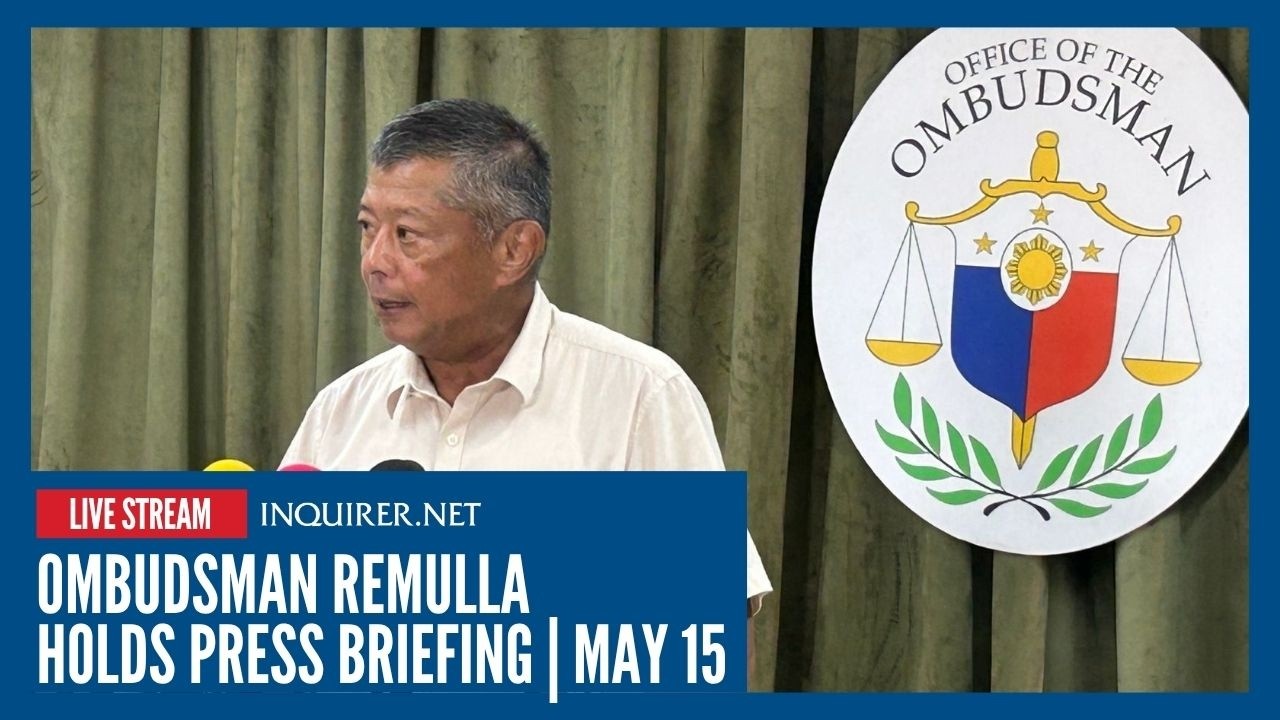 LIVE: Ombudsman Remulla holds press briefing  | May 15