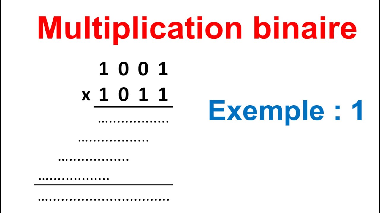 Mathématiques | Multiplication Binaire Exemple 1 